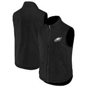 NFL Philadelphia Eagles Darius Rucker Sherpa Lined Canvas Vest Black Mens XXXL